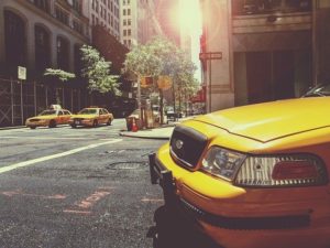 Taxi dans les rues de NY